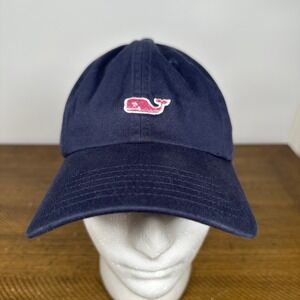 Vineyard‎ Vines Hat Mens Navy Blue Whale Logo Baseball Cap Strapback Cotton